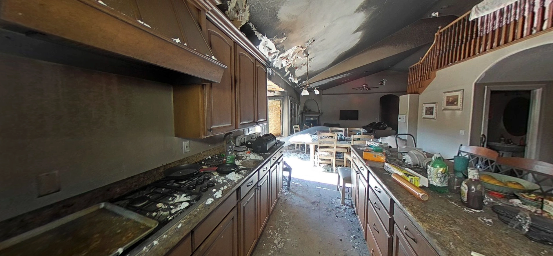 Fire Damage from a kitchen fire at a home in St. George, Utah.